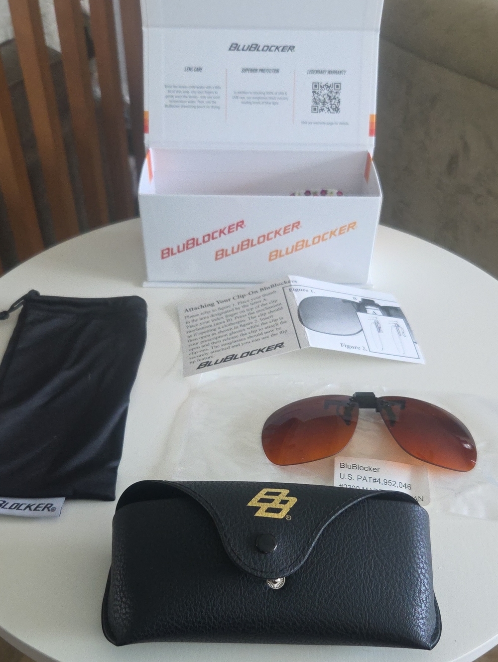 BluBlocker Clip-On Sunglass Lenses - Brown Tint